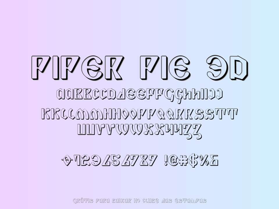 Fonte Piper Pie 3d Grátis Para Baixar