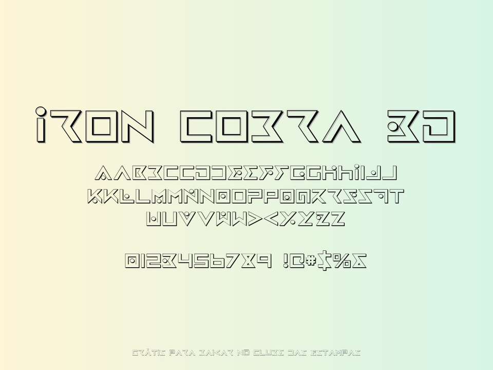 Fonte Iron Cobra 3d Grátis Para Baixar