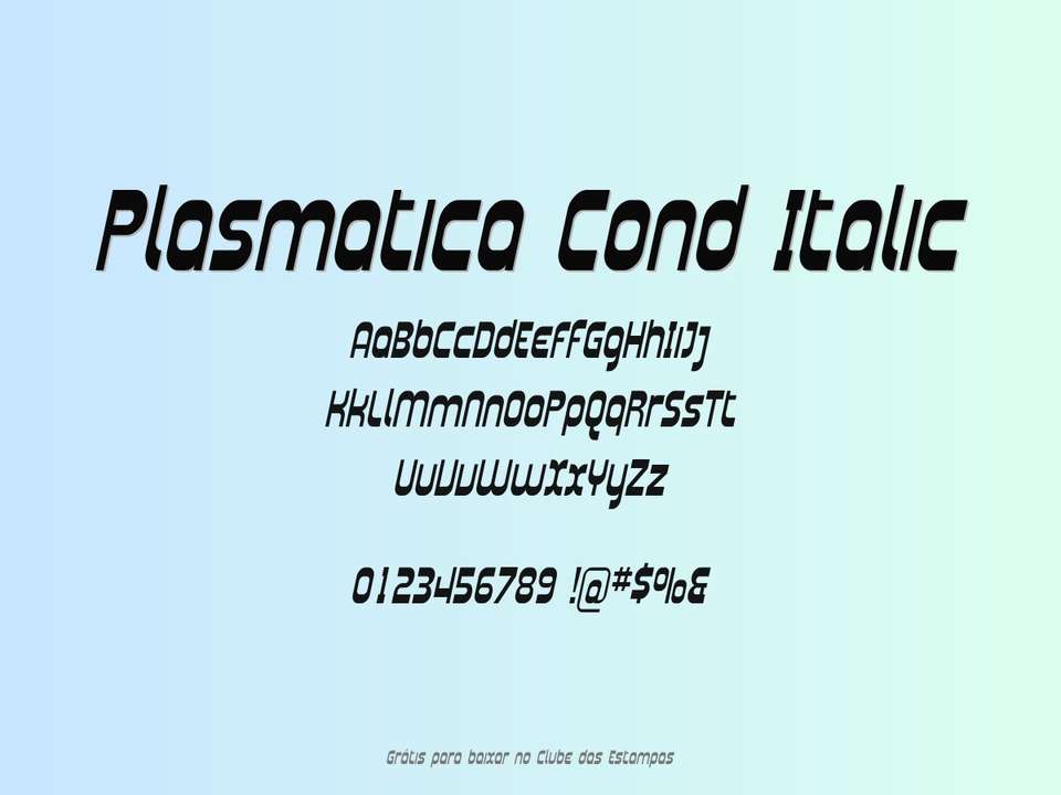 Fonte Plasmatica Cond Italic Grátis Para Baixar