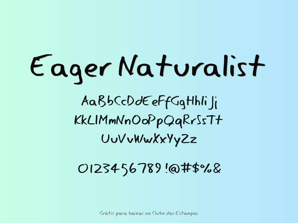 Fonte Eager Naturalist Grátis Para Baixar