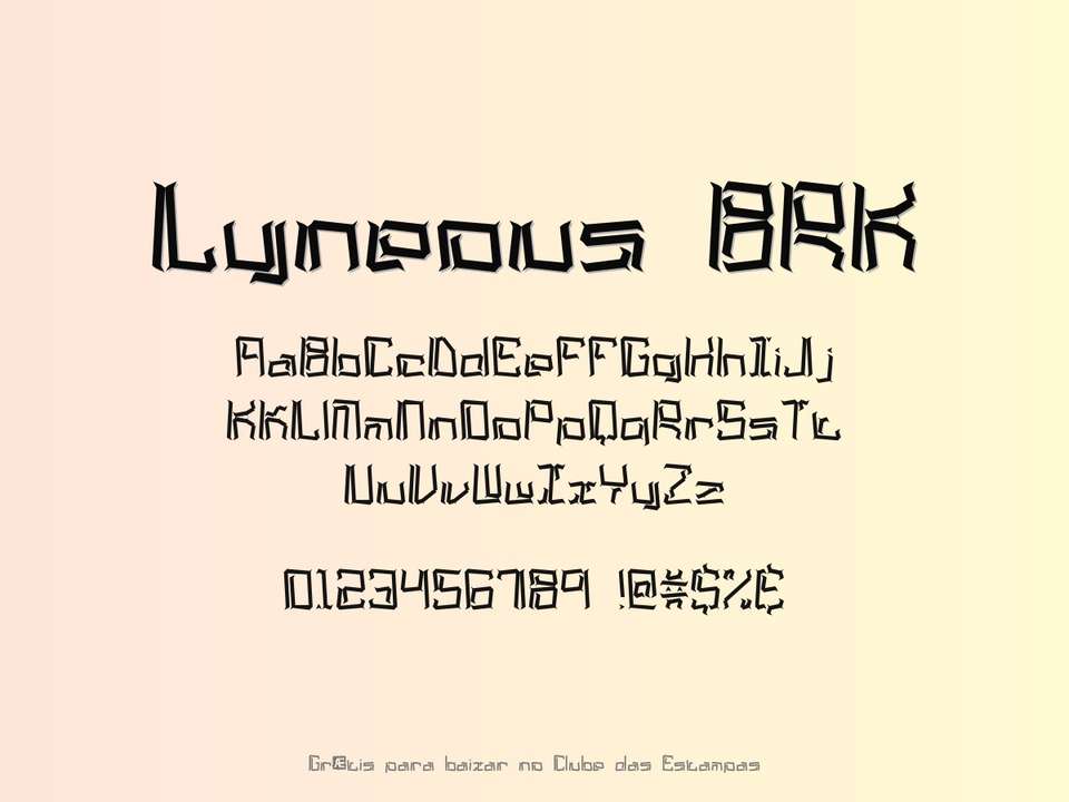 Fonte Lyneous Brk Grátis Para Baixar