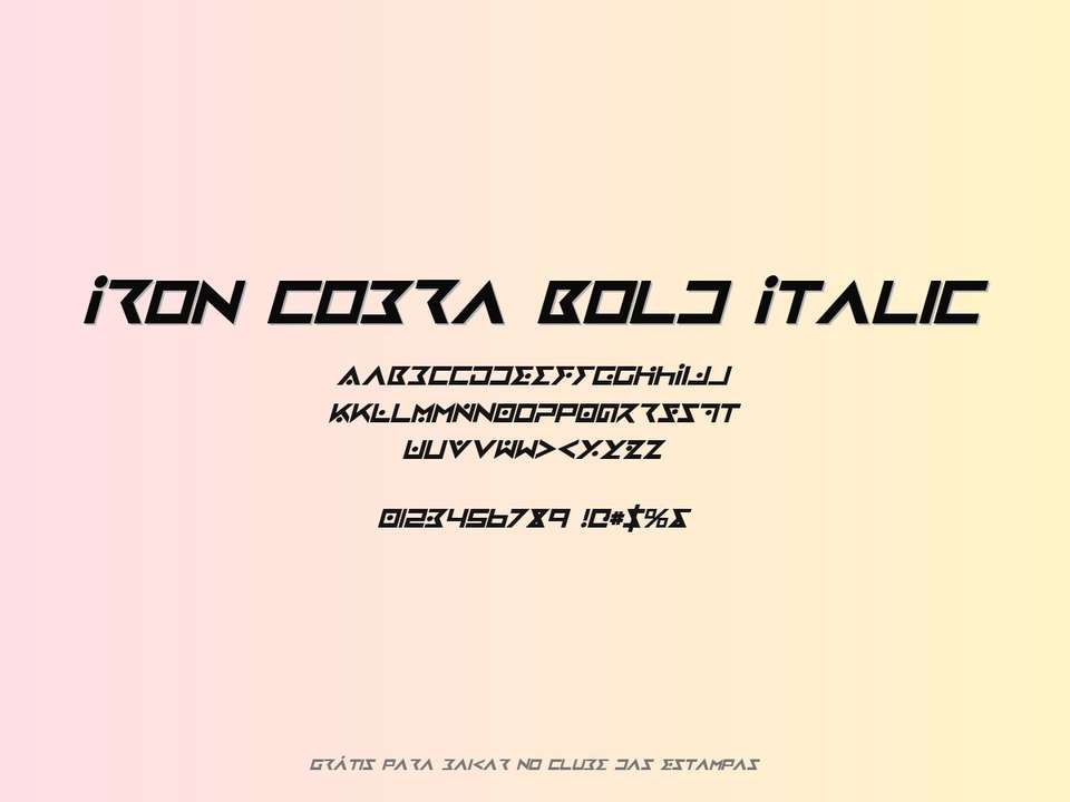 Fonte Iron Cobra Bold Italic Grátis Para Baixar