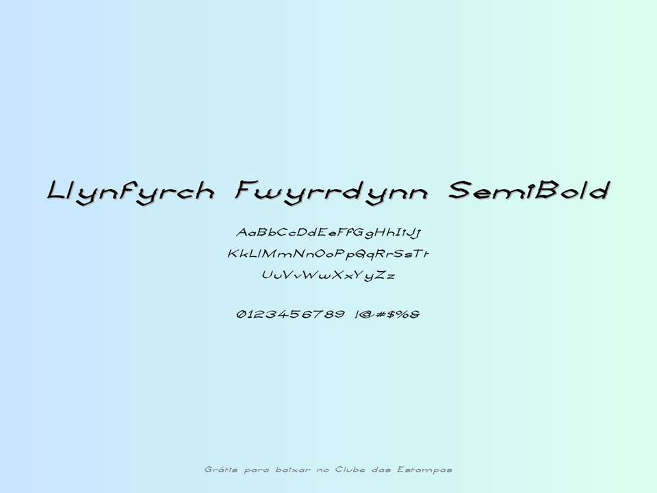 Fonte Llynfyrch Fwyrrdynn Semibold Grátis Para Baixar