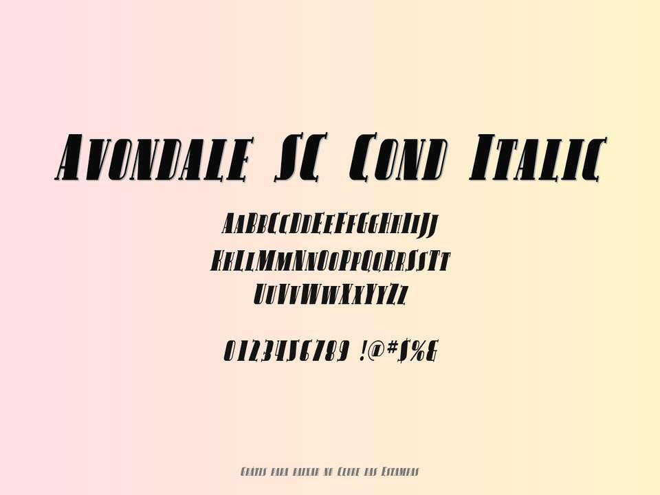 Fonte Avondale Sc Cond Italic Grátis Para Baixar