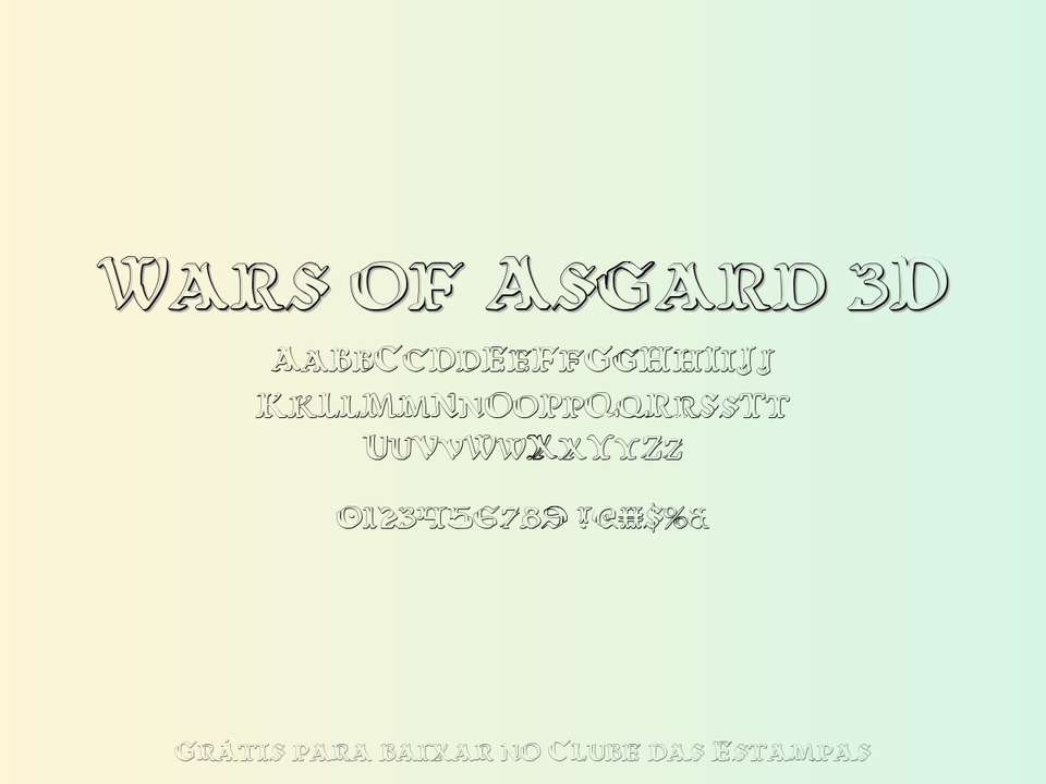 Fonte Wars Of Asgard 3d Grátis Para Baixar