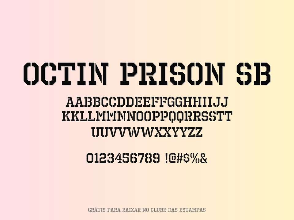 Fonte Octin Prison Sb Grátis Para Baixar
