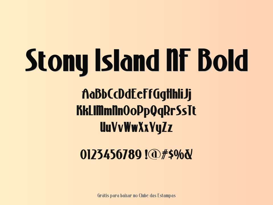 Fonte Stony Island Nf Bold Grátis Para Baixar