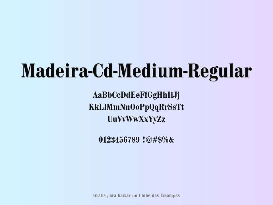 Fonte Madeira Cd Medium Regular Grátis Para Baixar