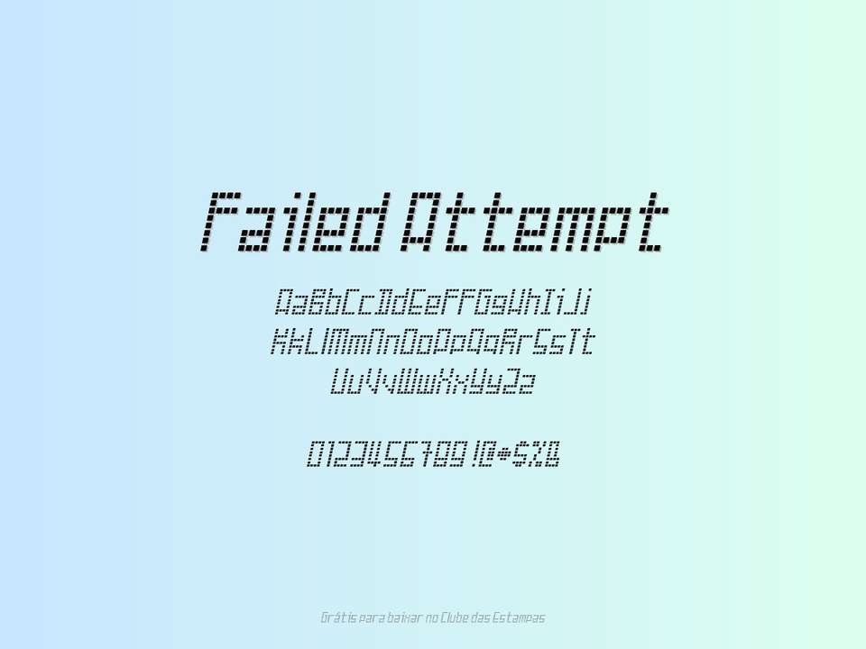 Fonte Failed Attempt Grátis Para Baixar