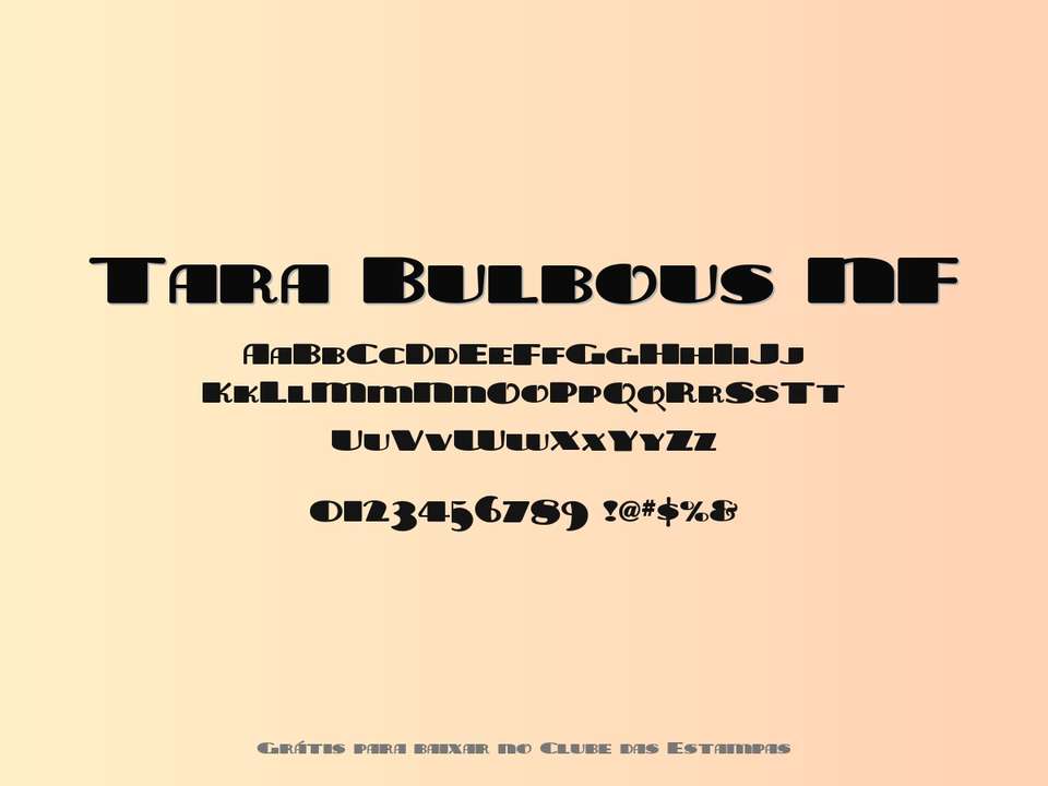 Fonte Tara Bulbous Nf Grátis Para Baixar