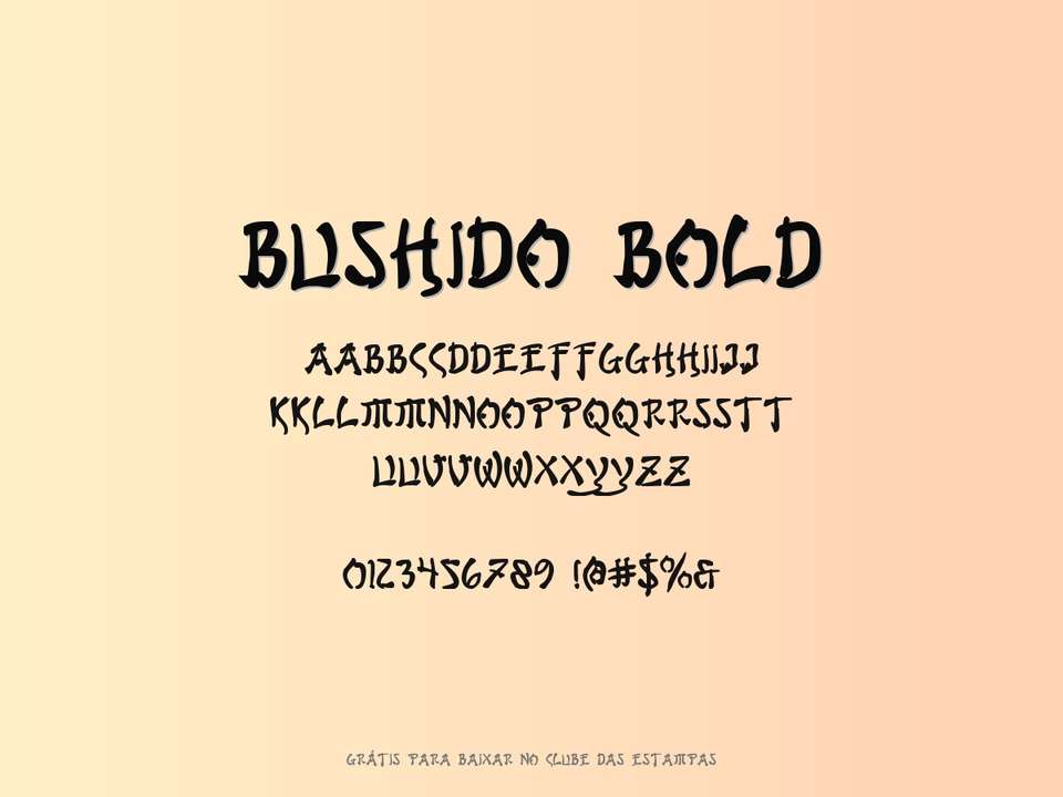 Fonte Bushido Bold Grátis Para Baixar