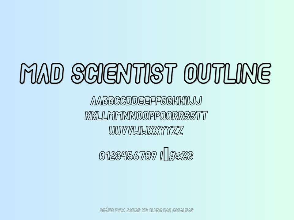 Fonte Mad Scientist Outline Grátis Para Baixar