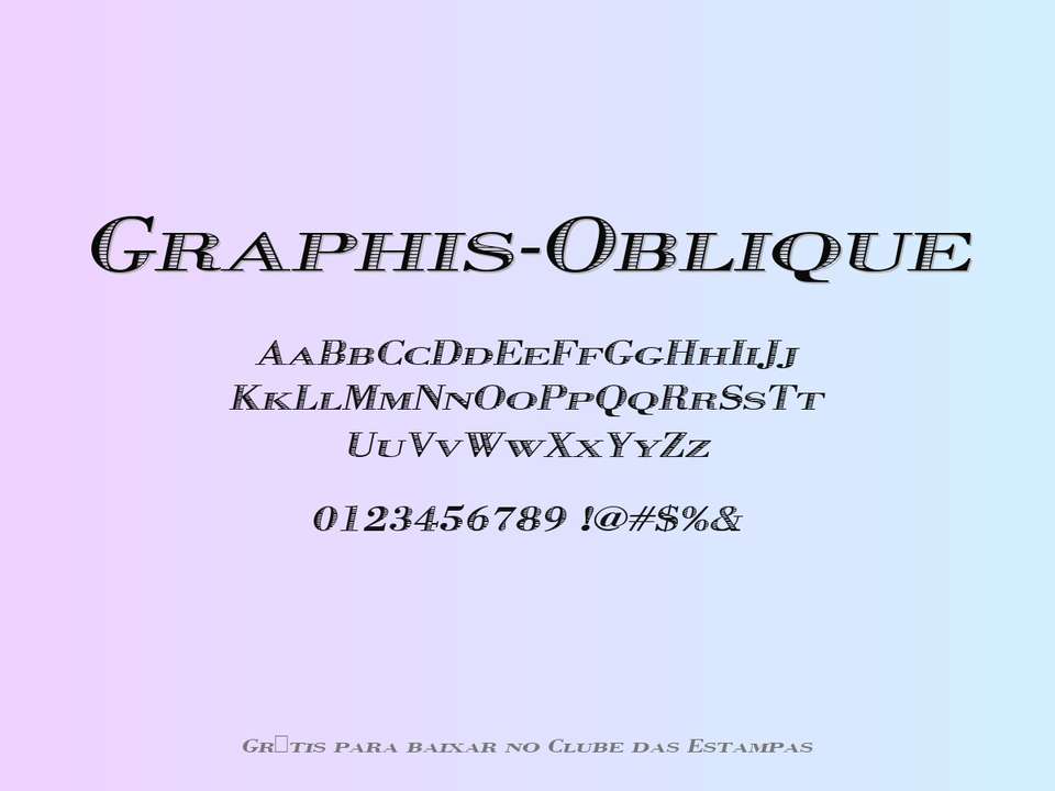 Fonte Graphis Oblique Grátis Para Baixar