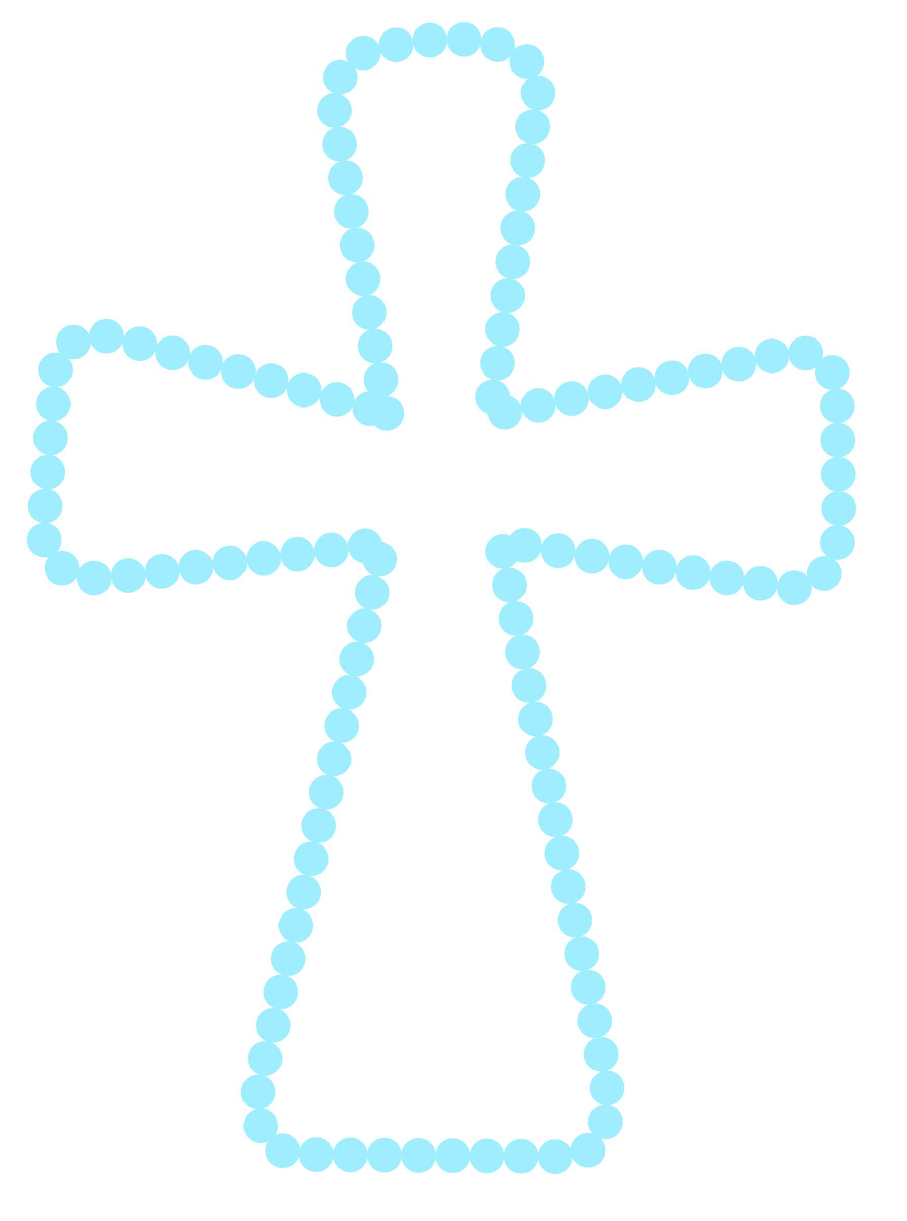 Cruz Cristã Em Bolinhas Azuis Religião Png Grátis Para Baixar