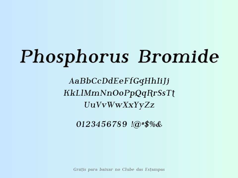 Fonte Phosphorus Bromide Grátis Para Baixar
