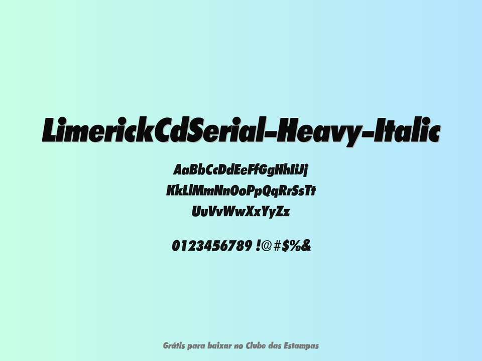 Fonte Limerickcdserial Heavy Italic Grátis Para Baixar