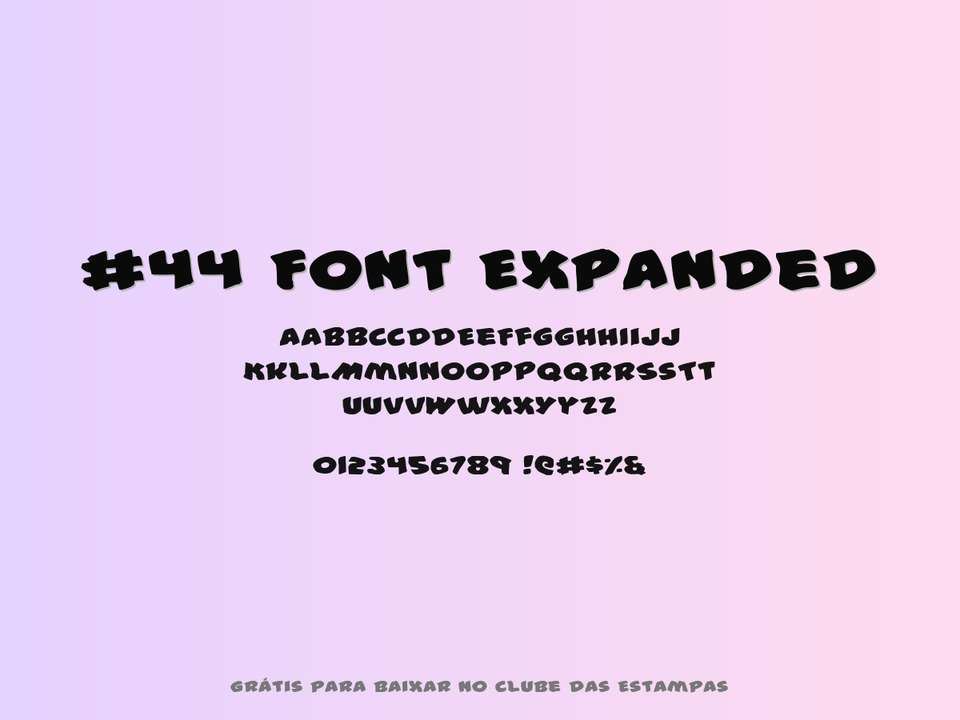 Fonte #44 Font Expanded Grátis Para Baixar