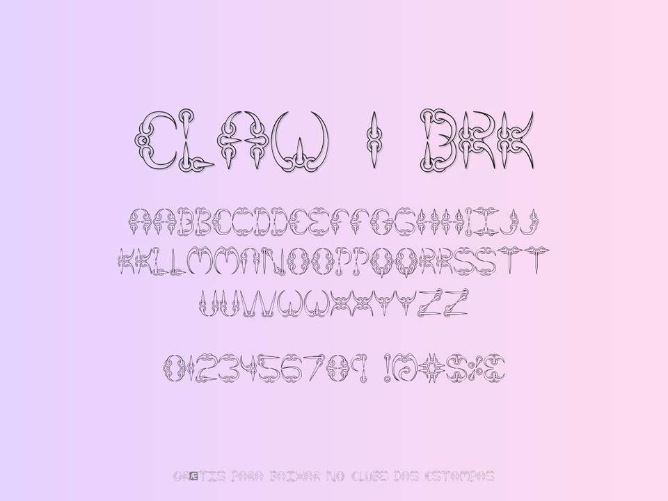 Fonte Claw 1 Brk Grátis Para Baixar