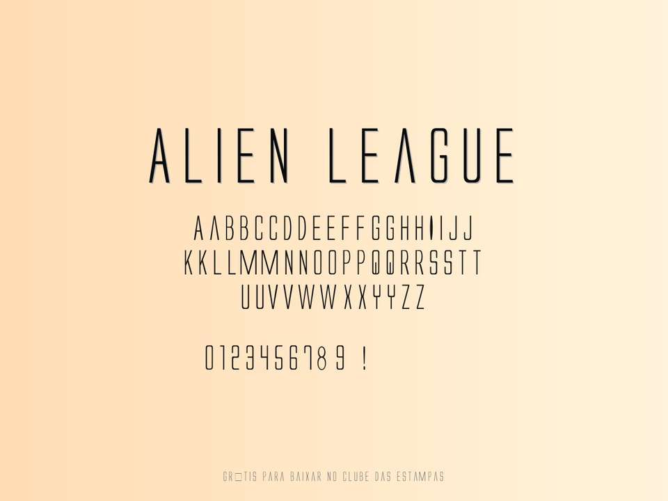 Fonte Alien League Grátis Para Baixar