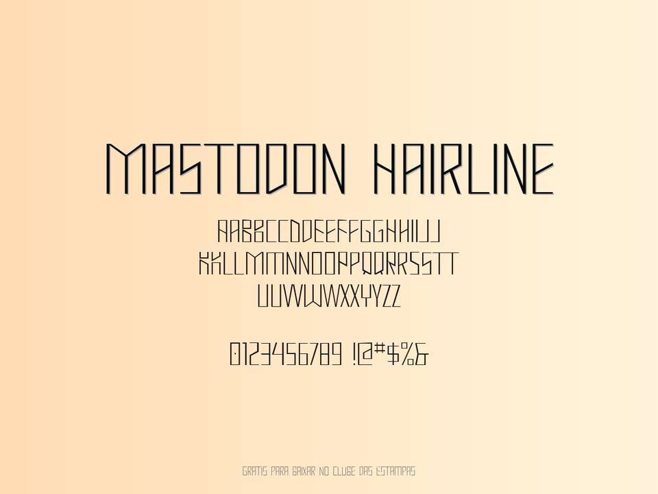Fonte Mastodon Hairline Grátis Para Baixar