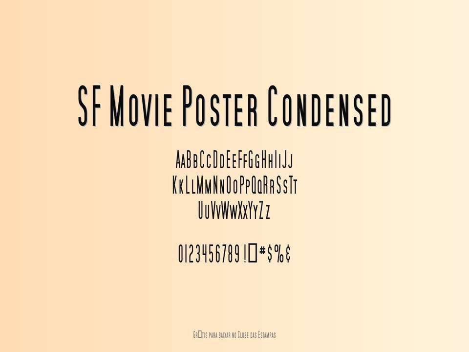Fonte Sf Movie Poster Condensed Grátis Para Baixar