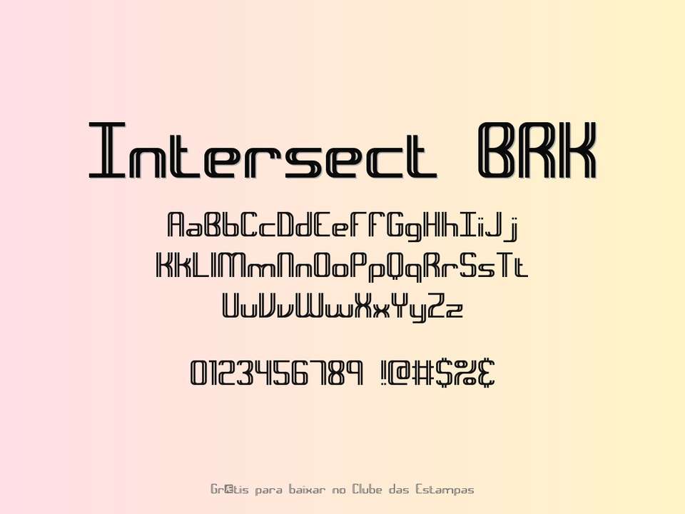 Fonte Intersect Brk Grátis Para Baixar