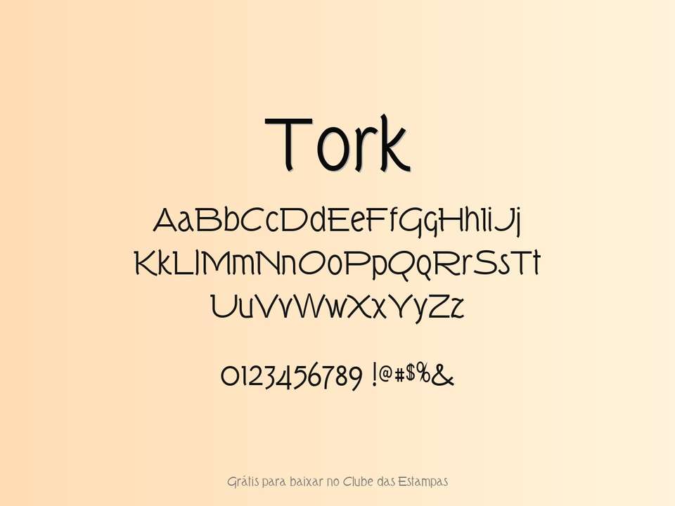 Fonte Tork Grátis Para Baixar