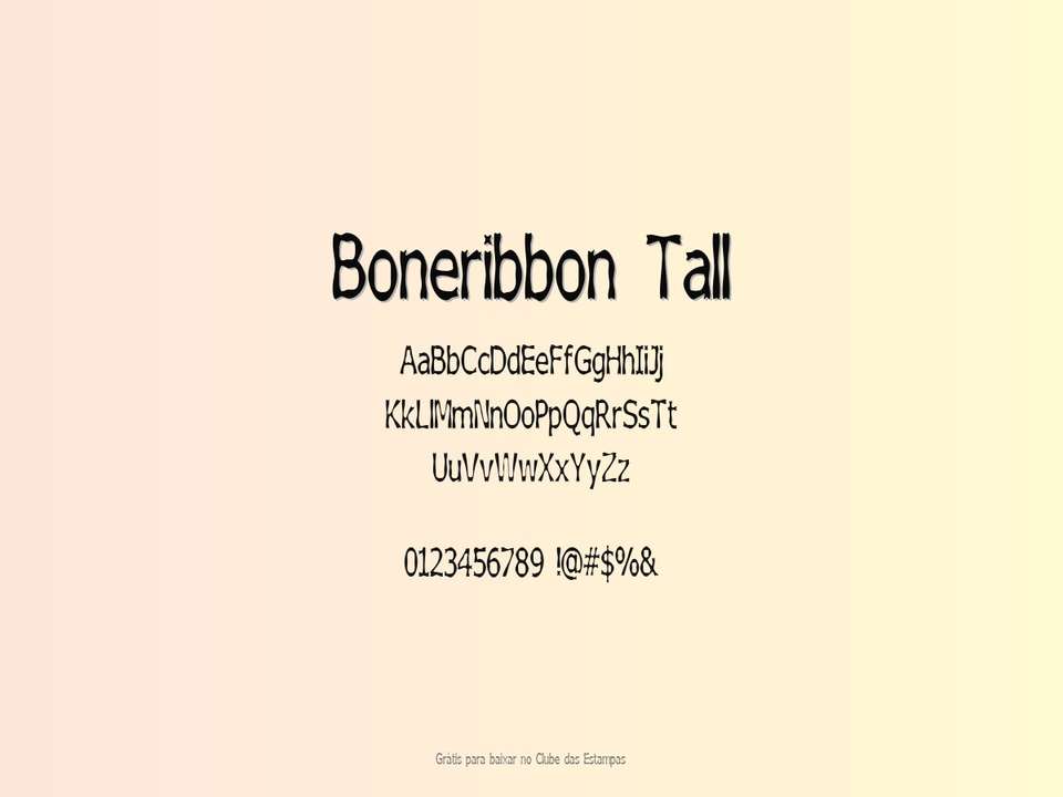 Fonte Boneribbon Tall Grátis Para Baixar