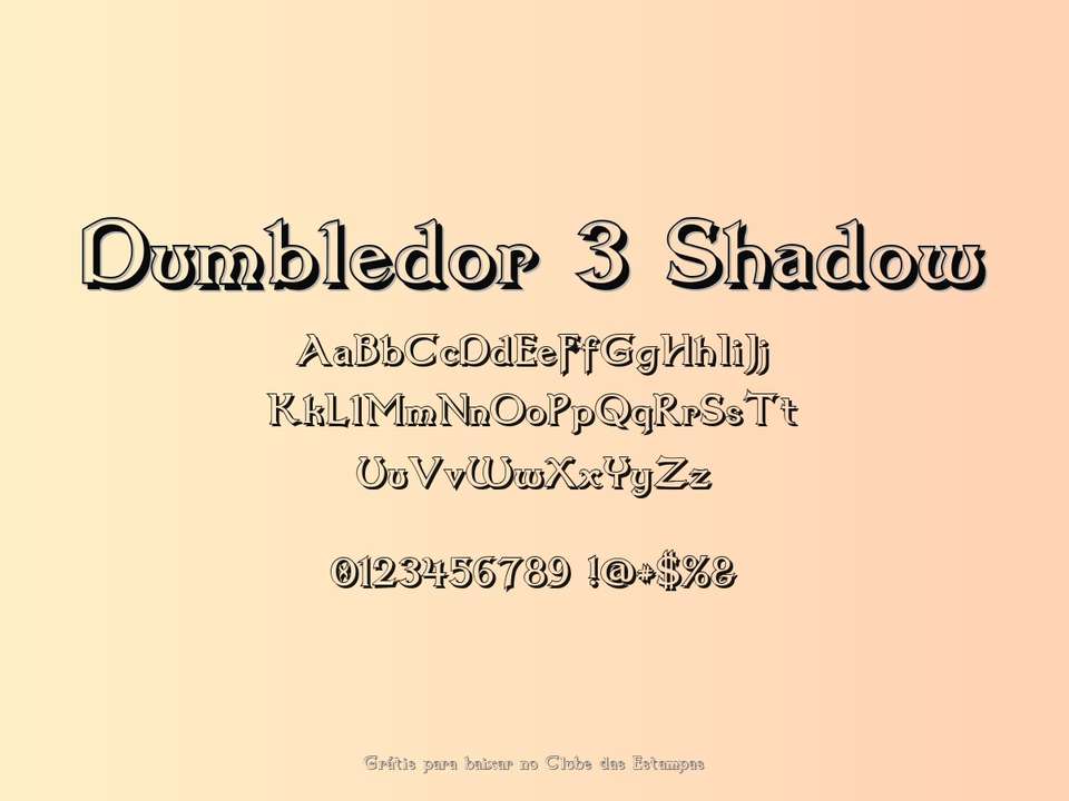 Fonte Dumbledor 3 Shadow Grátis Para Baixar