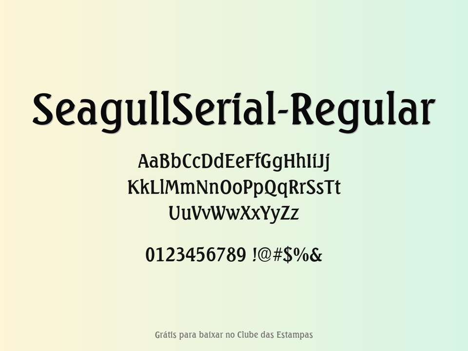 Fonte Seagullserial Regular Grátis Para Baixar