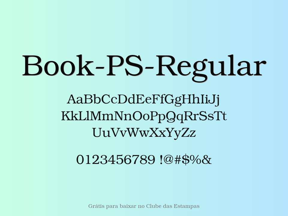 Fonte Book Ps Regular Grátis Para Baixar