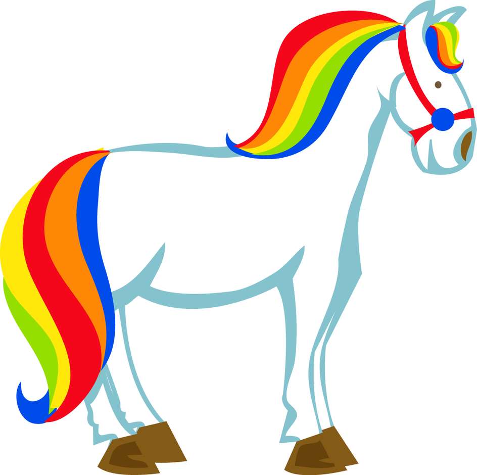 Cavalo Com Crina Arco Íris Animais Png Grátis Para Baixar