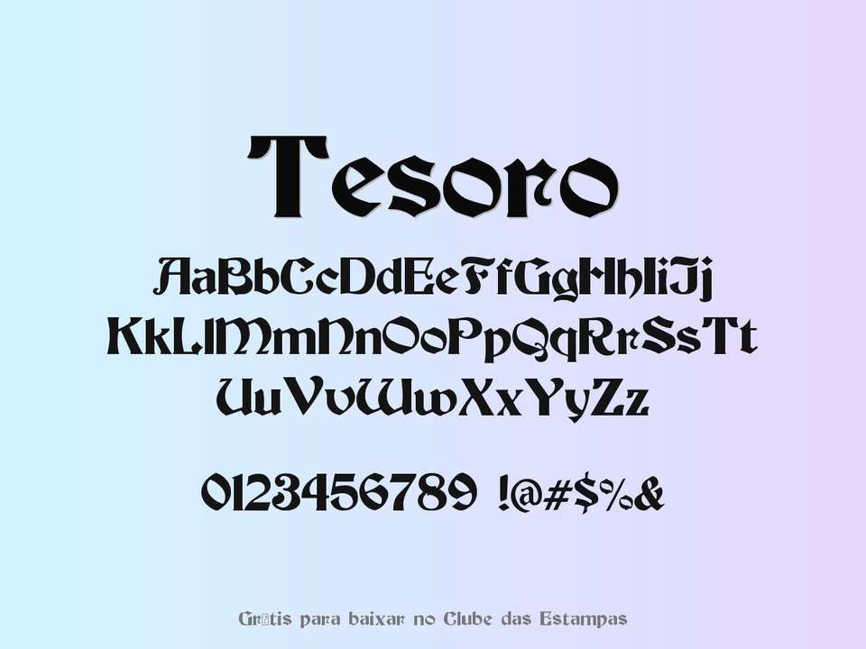 Fonte Tesoro Grátis Para Baixar