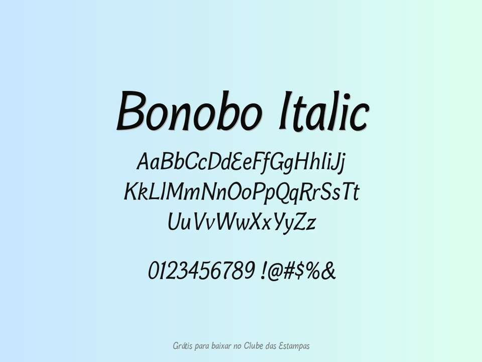 Fonte Bonobo Italic Grátis Para Baixar