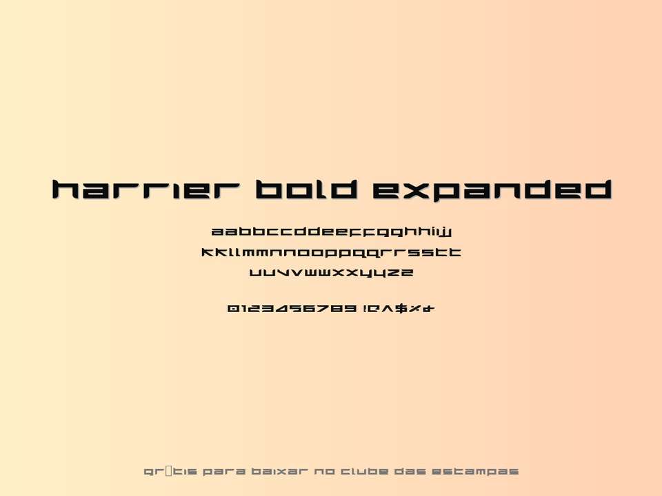 Fonte Harrier Bold Expanded Grátis Para Baixar