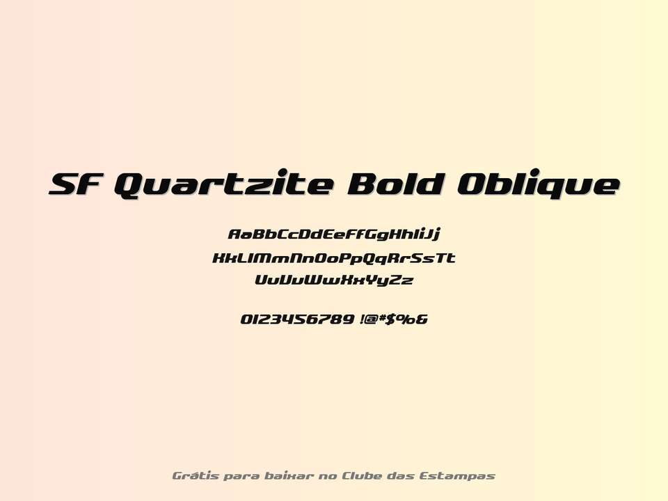 Fonte Sf Quartzite Bold Oblique Grátis Para Baixar