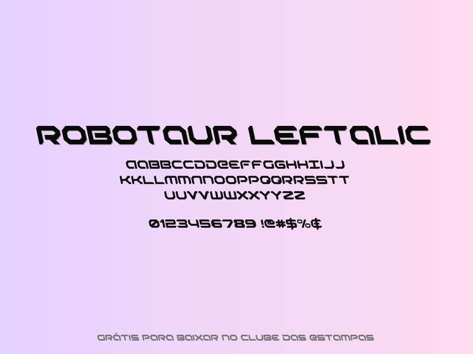 Fonte Robotaur Leftalic Grátis Para Baixar