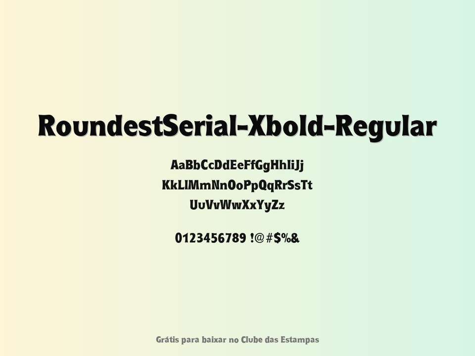 Fonte Roundestserial Xbold Regular Grátis Para Baixar