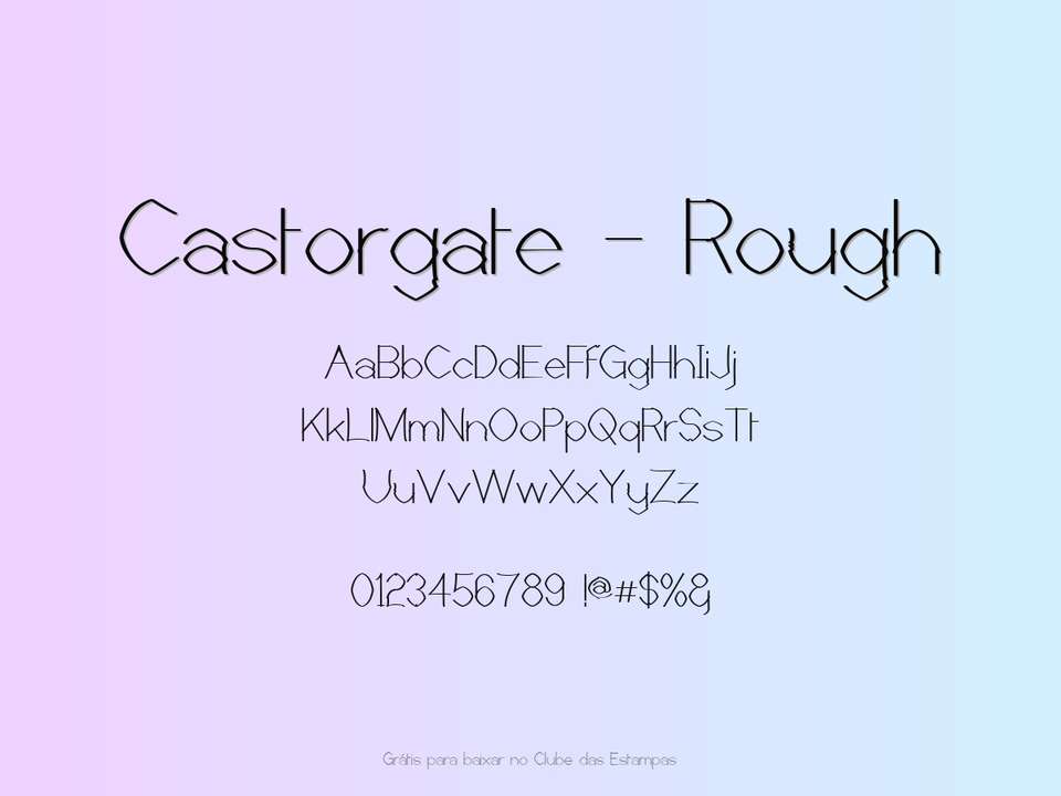 Fonte Castorgate Rough Grátis Para Baixar