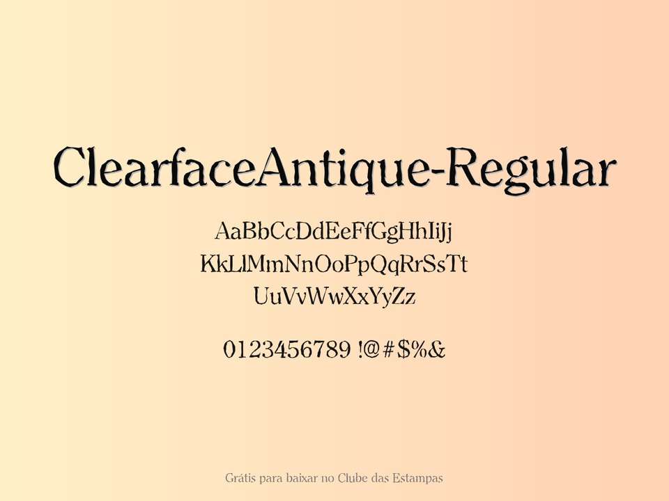 Fonte Clearfaceantique Regular Grátis Para Baixar