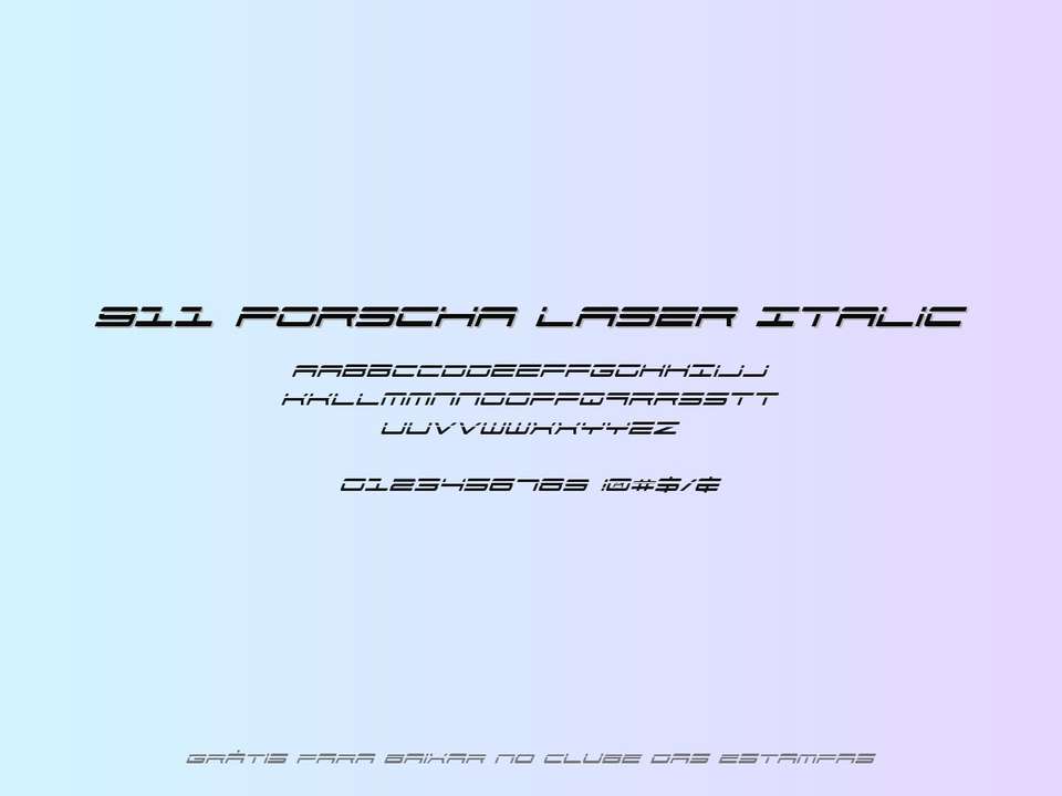 Fonte 911 Porscha Laser Italic Grátis Para Baixar
