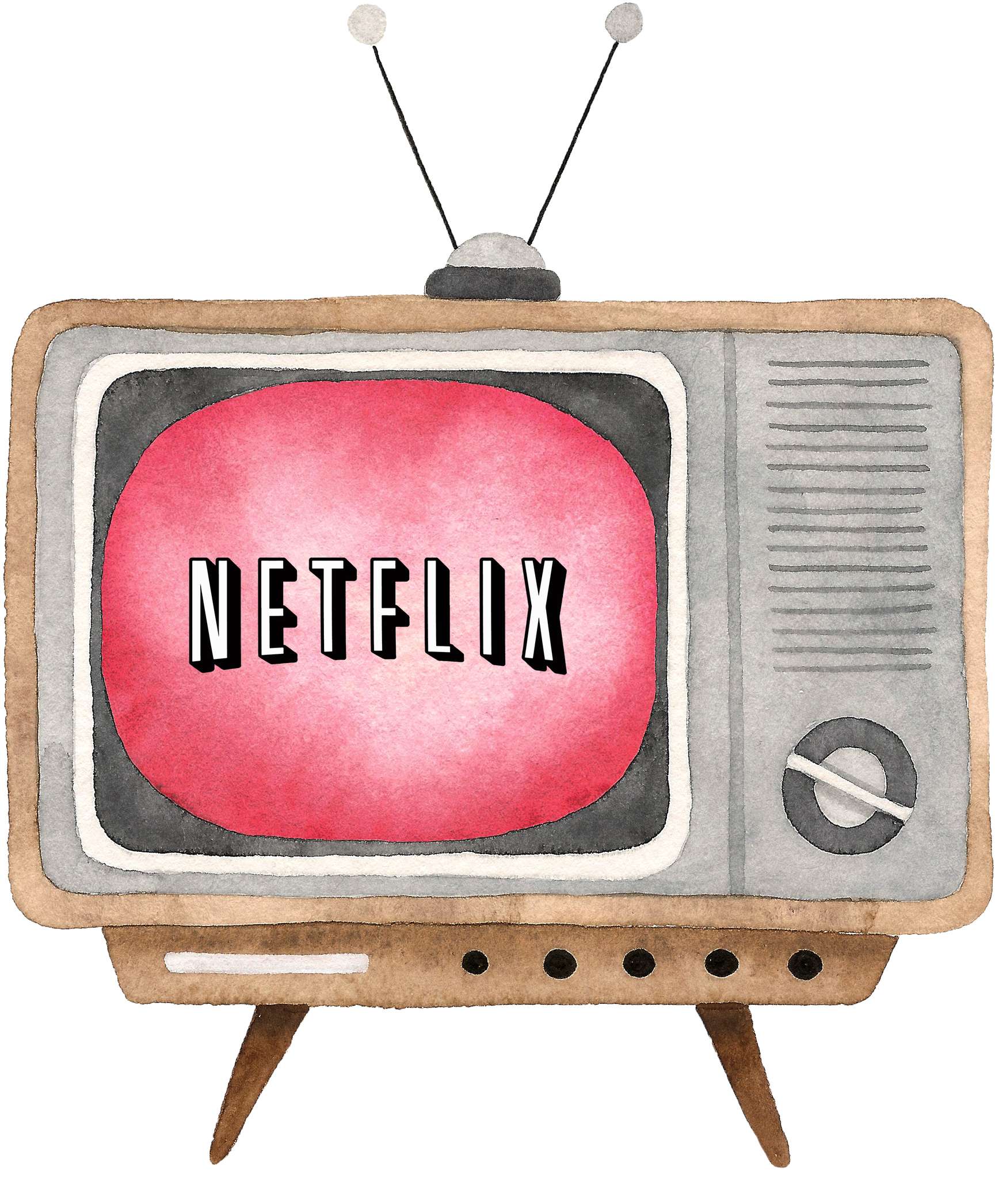 Televisão Retrô Com Logo Netflix Tecnologia Png Grátis Para Baixar