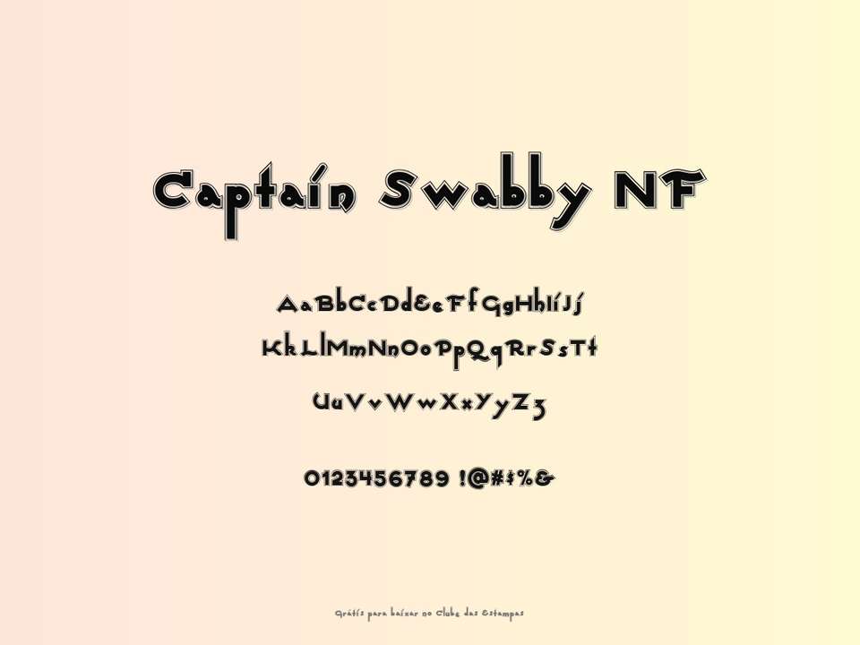 Fonte Captain Swabby Nf Grátis Para Baixar