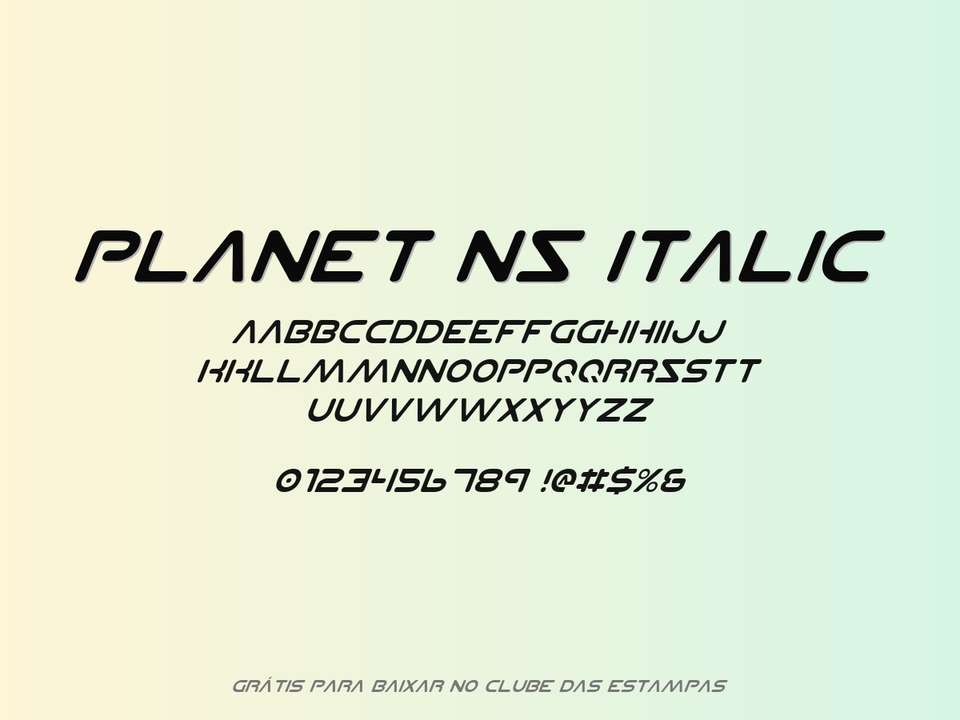 Fonte Planet Ns Italic Grátis Para Baixar