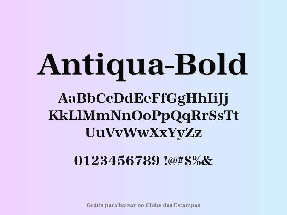 Fonte Antiqua Bold Grátis Para Baixar