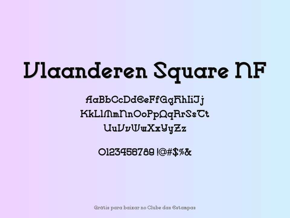 Fonte Vlaanderen Square Nf Grátis Para Baixar