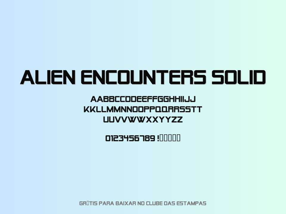 Fonte Alien Encounters Solid Grátis Para Baixar