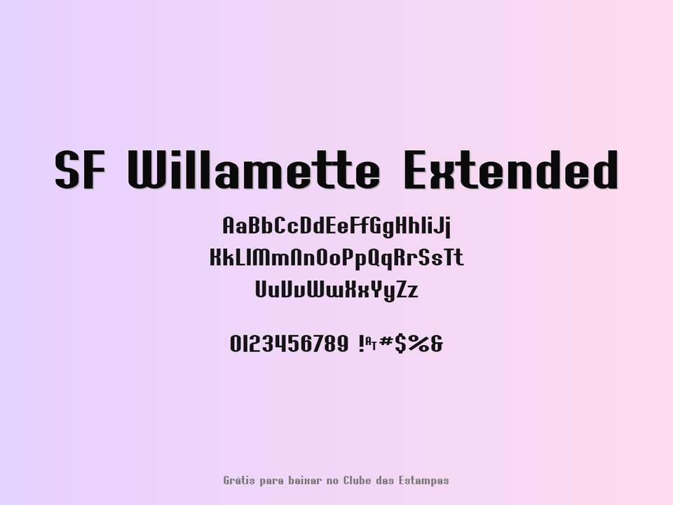 Fonte Sf Willamette Extended Grátis Para Baixar