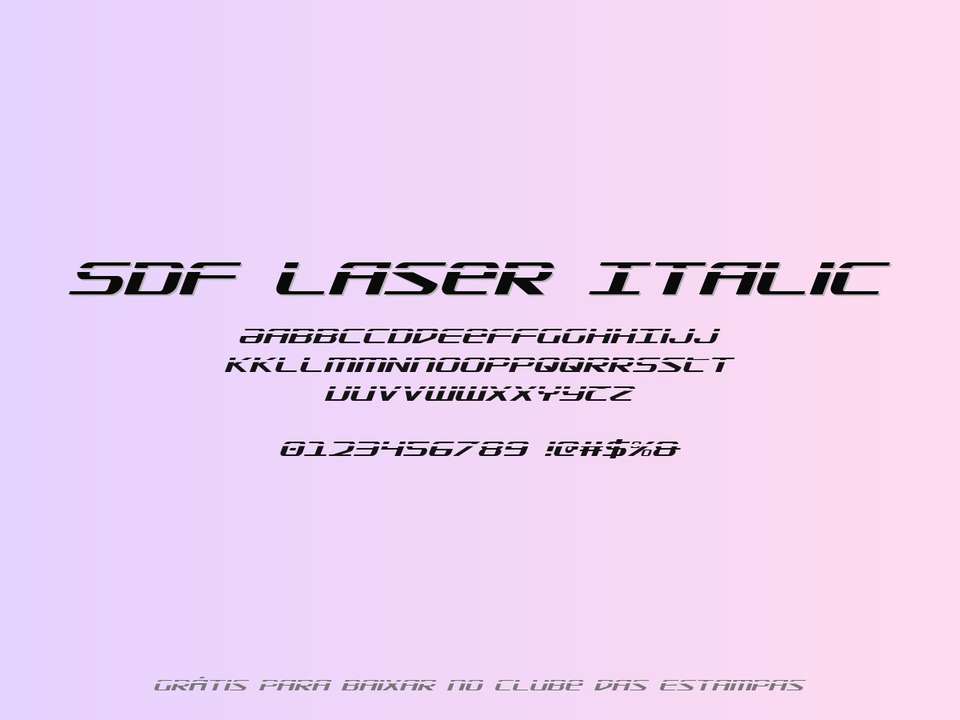 Fonte Sdf Laser Italic Grátis Para Baixar