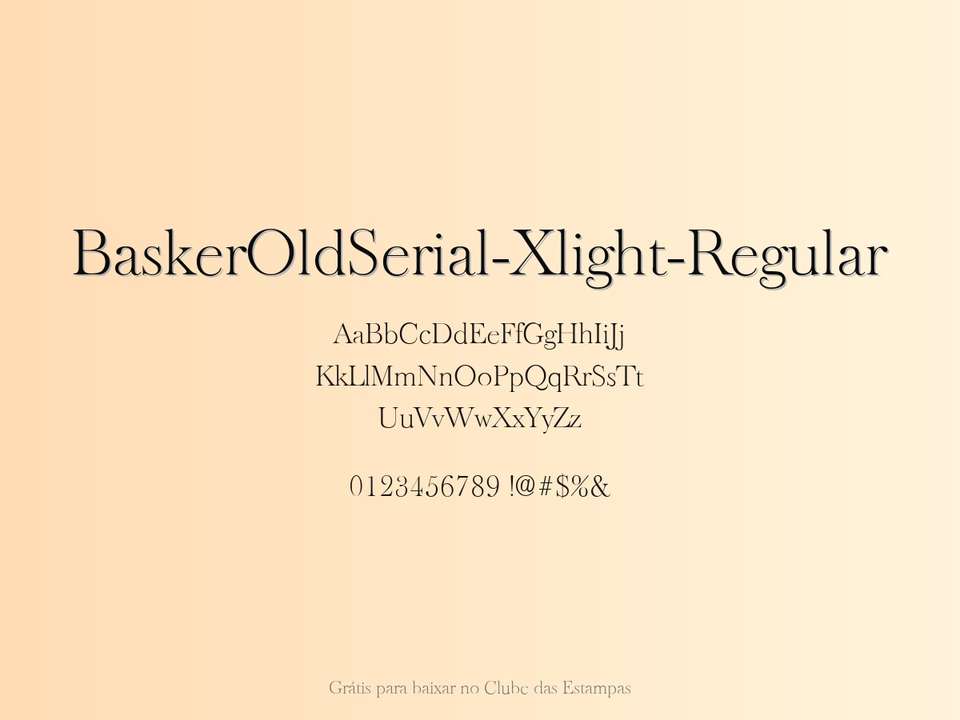 Fonte Baskeroldserial Xlight Regular Grátis Para Baixar